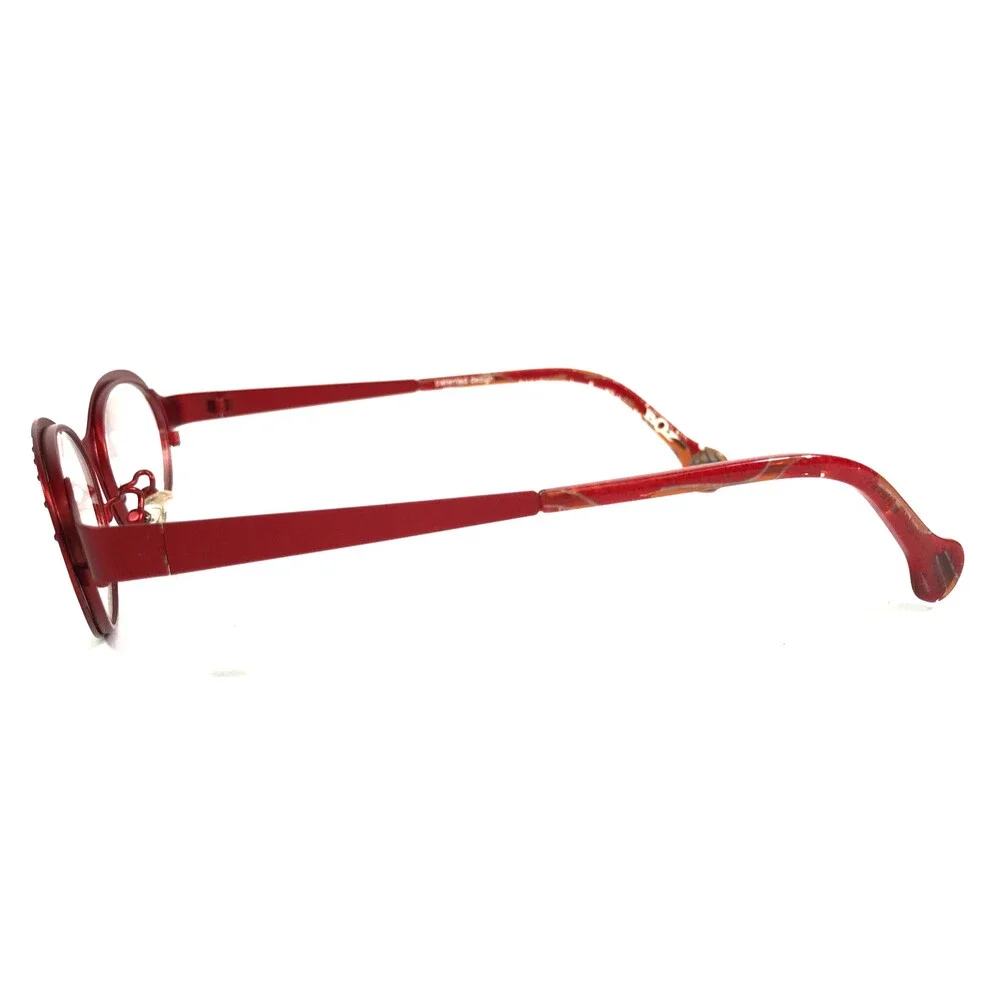 BOZ Eyeglasses Frames ZENNI 9030 Brown Red Strass Crystals Burgundy 51-16-140